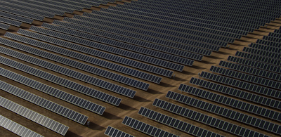 gray solar panel lot