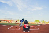 children playing baseball