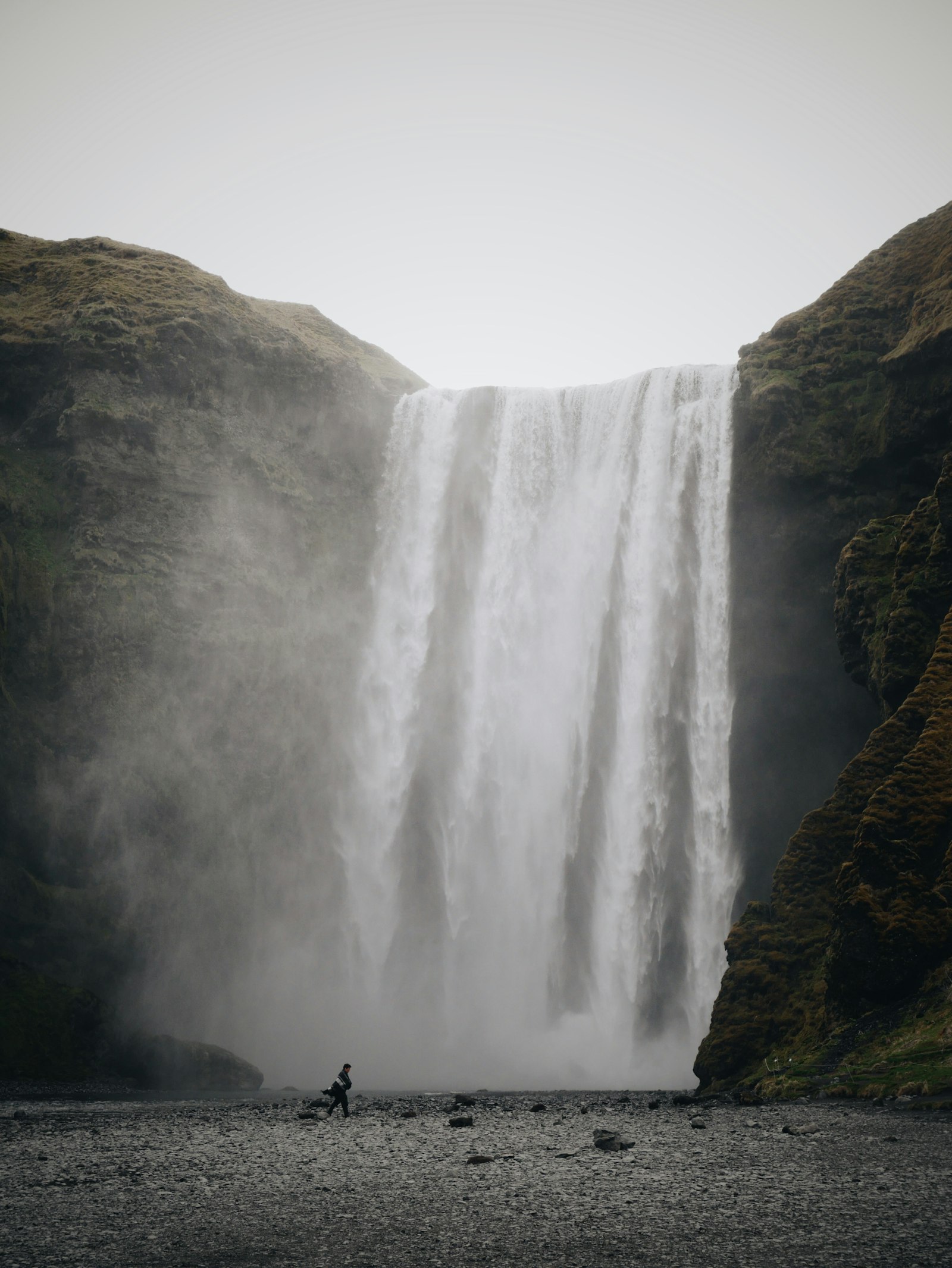 Panasonic Lumix DMC-GF7 + Panasonic Lumix G Vario HD 12-32mm F3.5-5.6 Mega OIS sample photo. Person standing near waterfalls photography