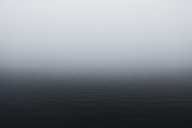 grayscale photography of body of water
