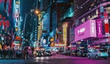 close view of busy city