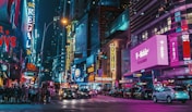 close view of busy city