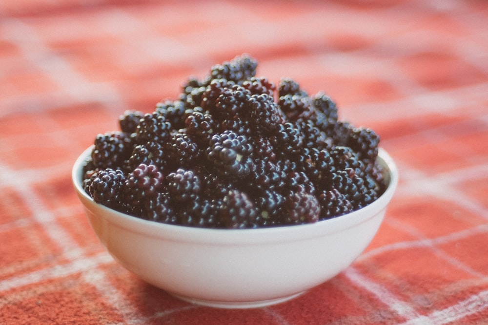 bowl of black berries