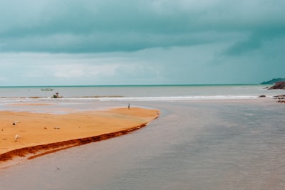 person standing on seashore during daytime ghana google meet background