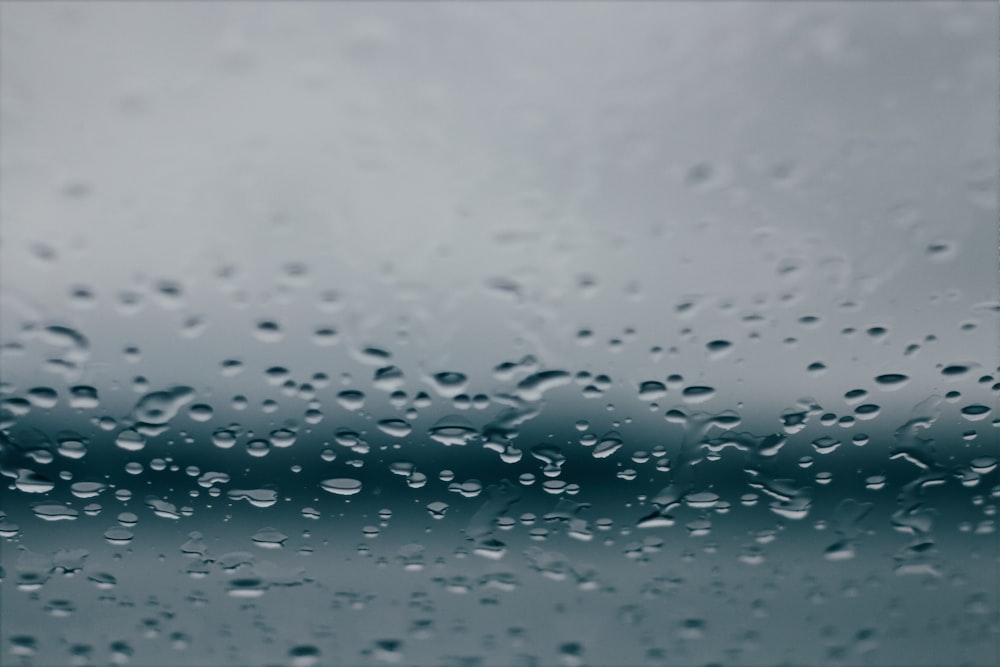 water drops on glass