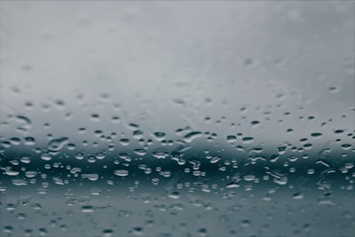 water drops on glass raindrop teams background