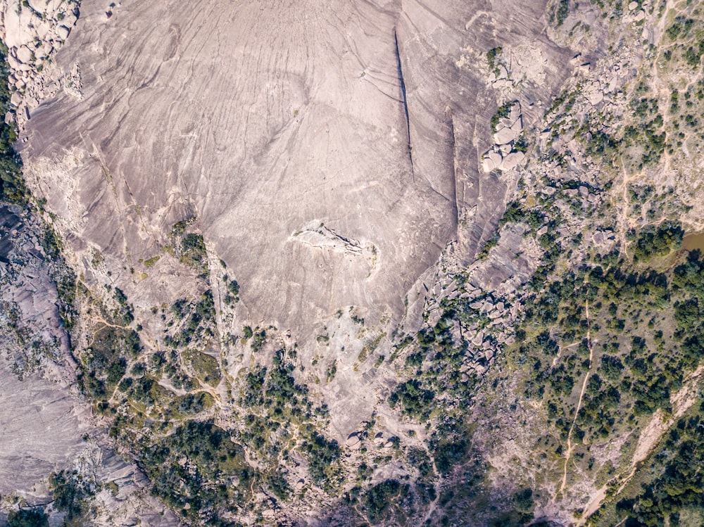 Fotografía aérea de montaña y árboles durante el día