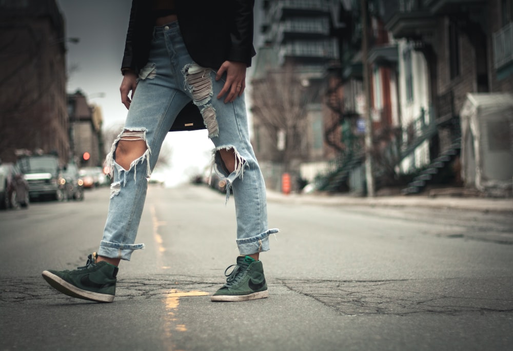 person crossing street