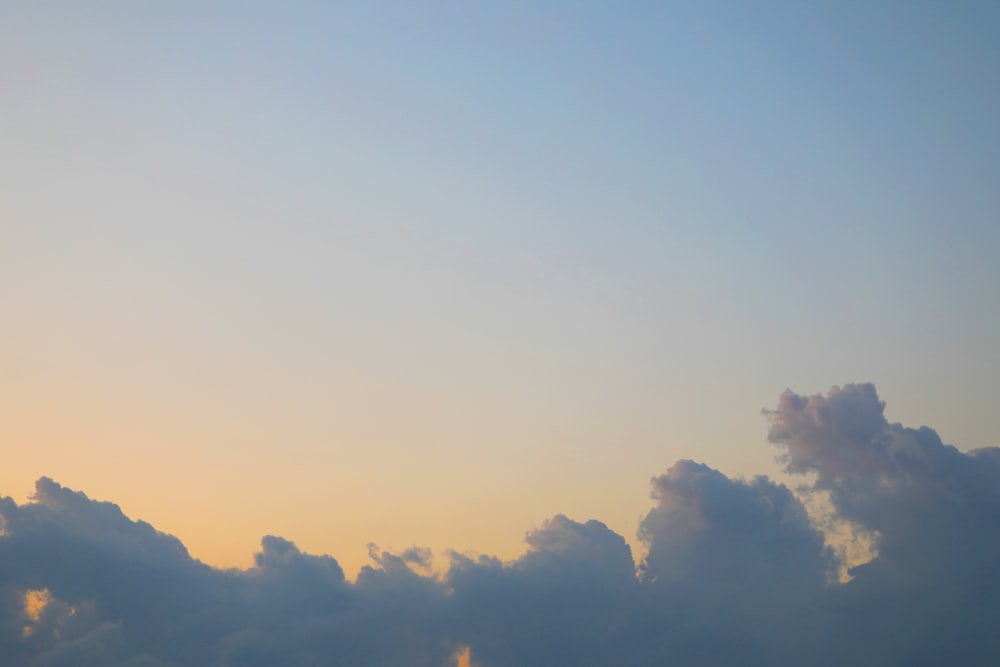 blue and yellow sky at daytime