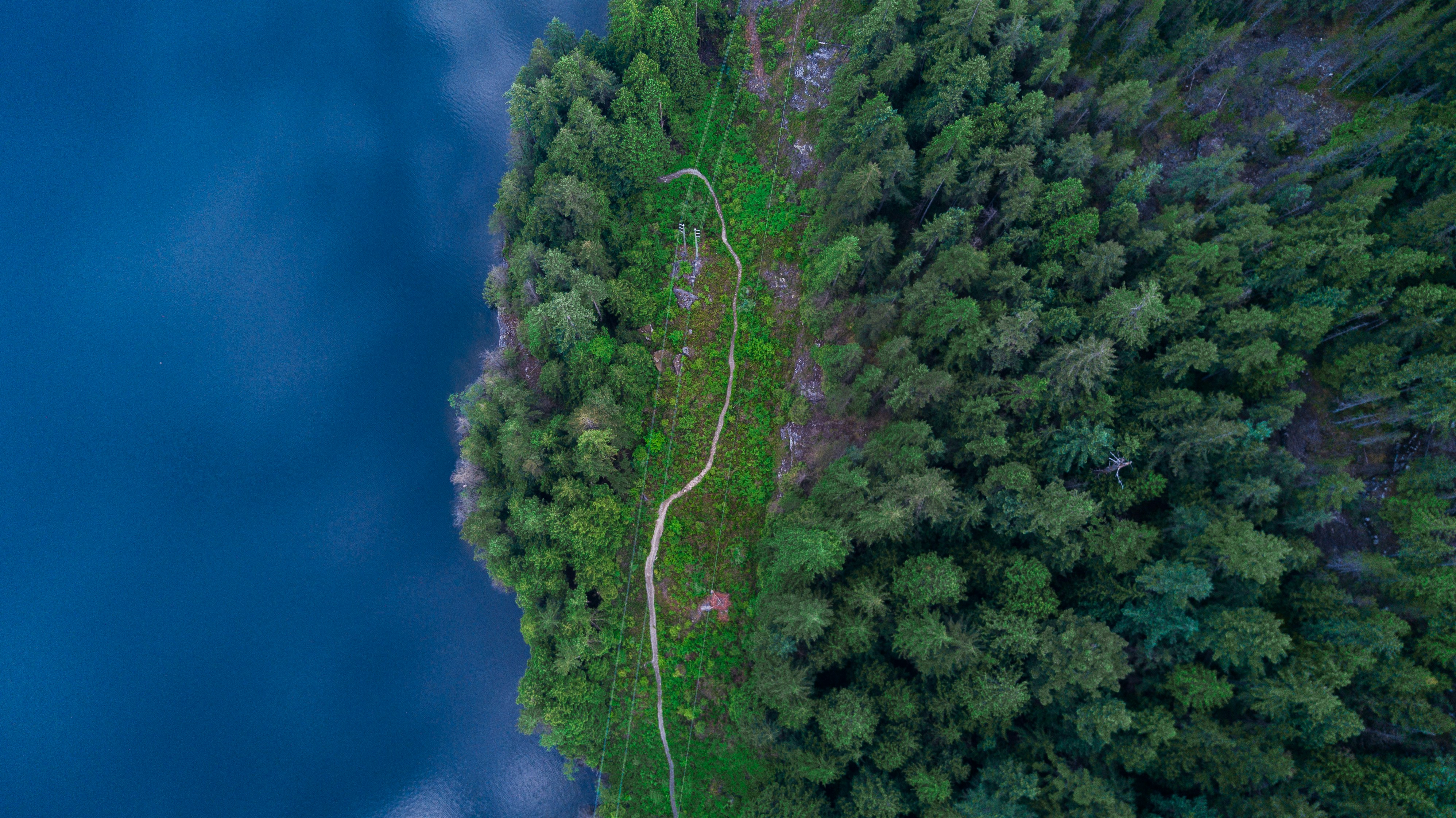 aerial photography of mountain