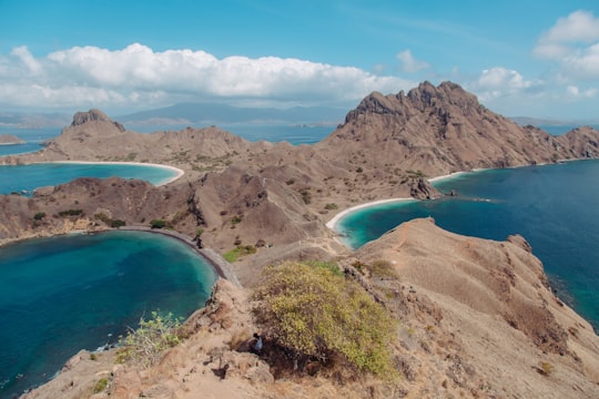 aerial view of island in Komodo National Park Indonesia