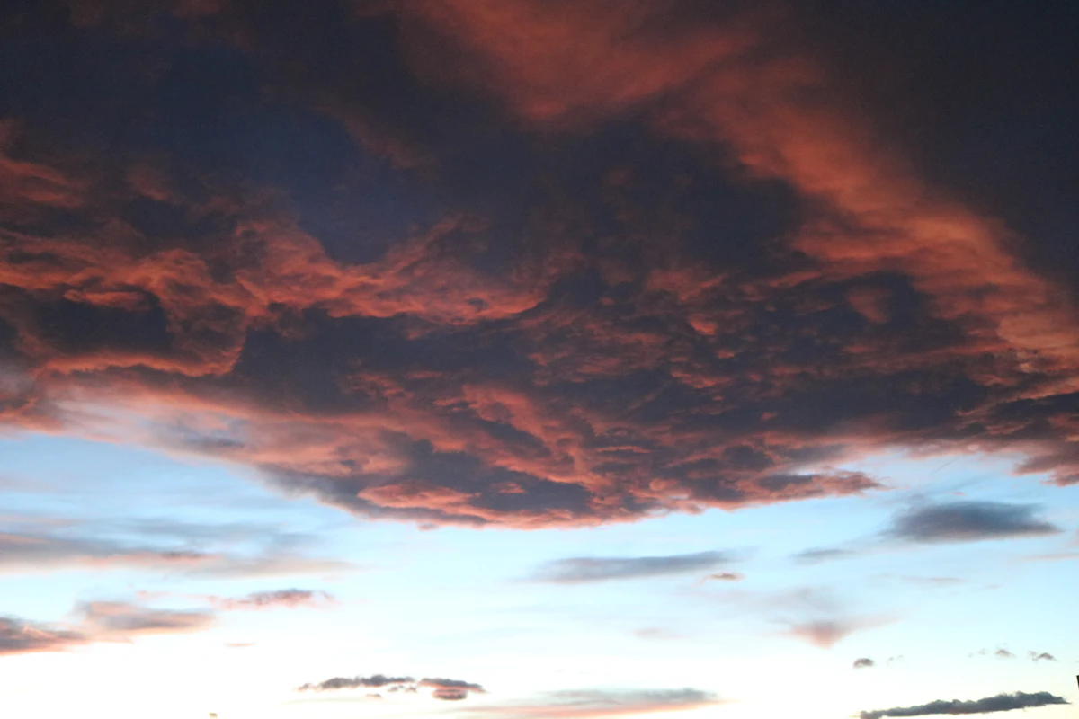 Storm clouds gathering at dusk