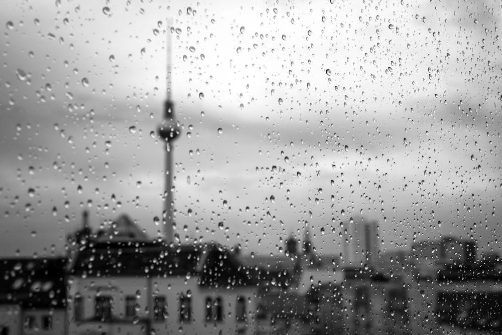 water drops on clear glass window