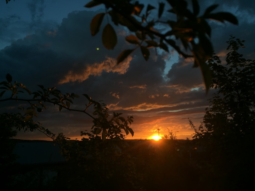 landscape photography of orange sunset