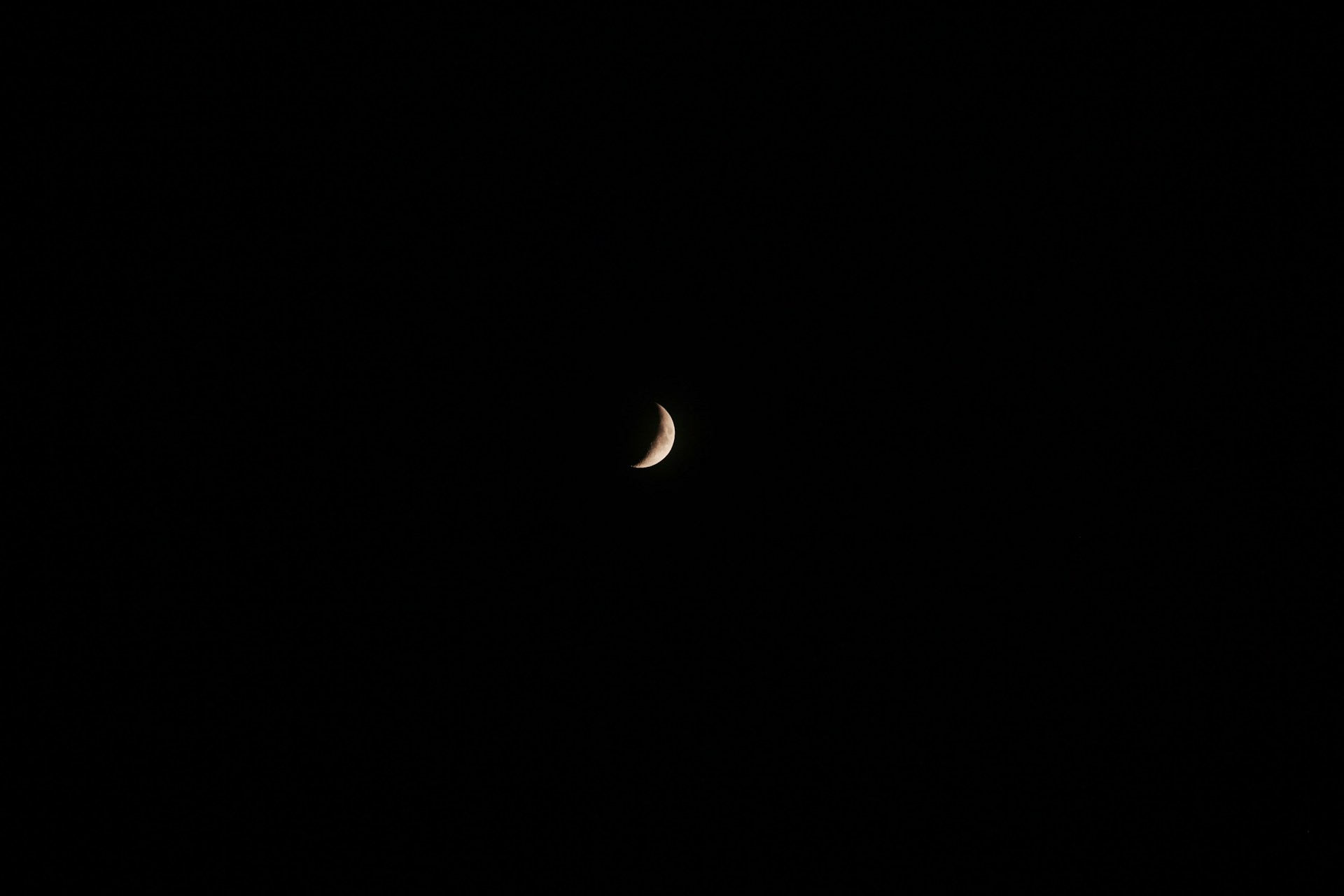 photograph of crescent moon