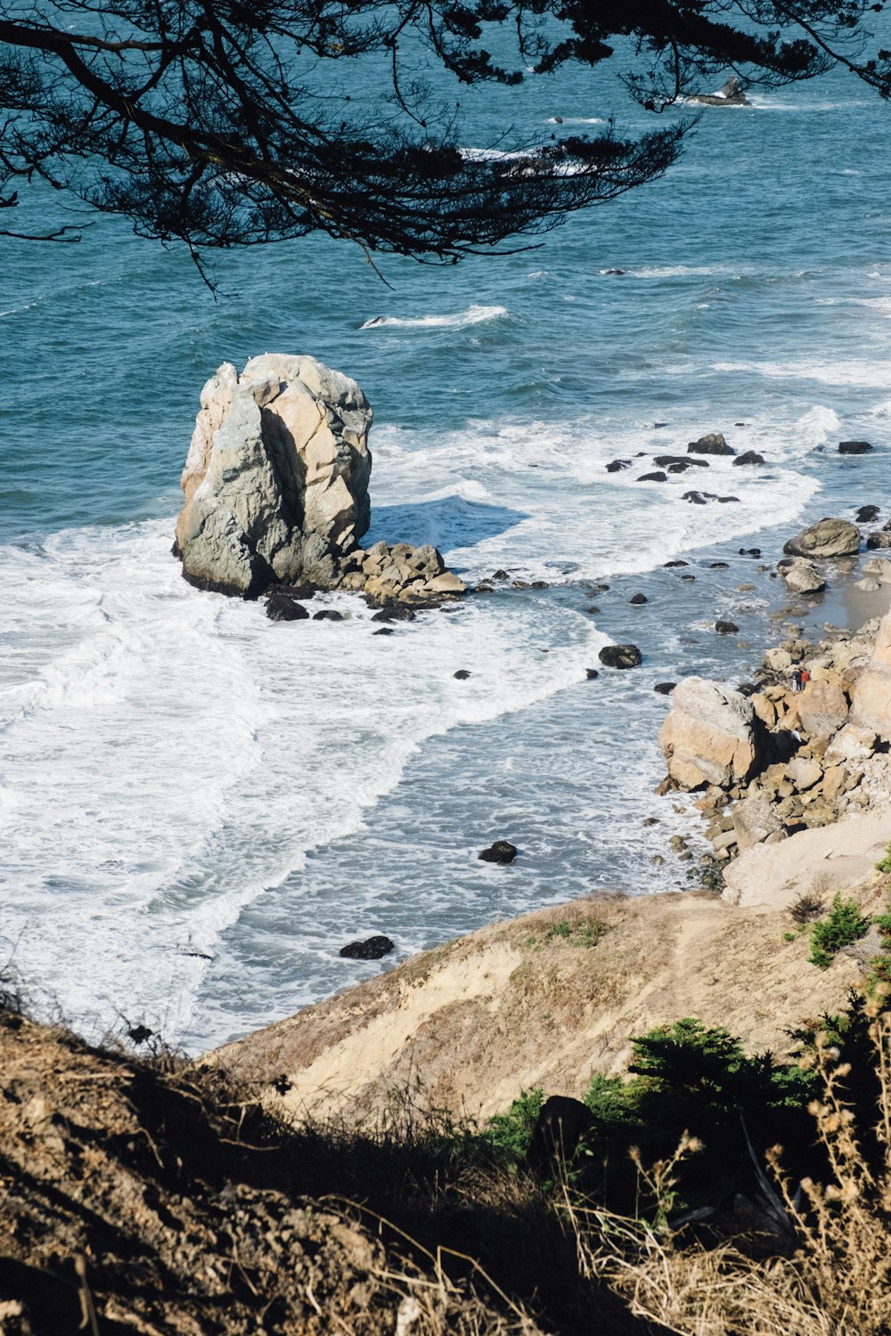 aerial photography of person climbing mountain