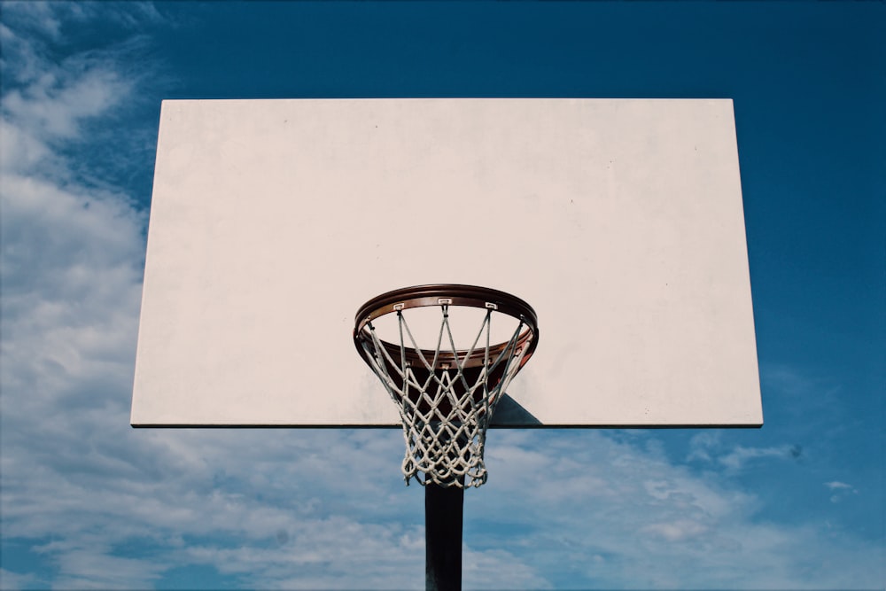 white basketball hoop