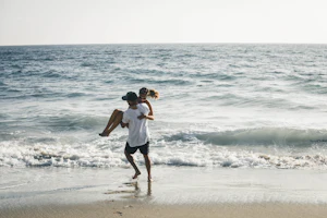 Couple relaxing together on a beach