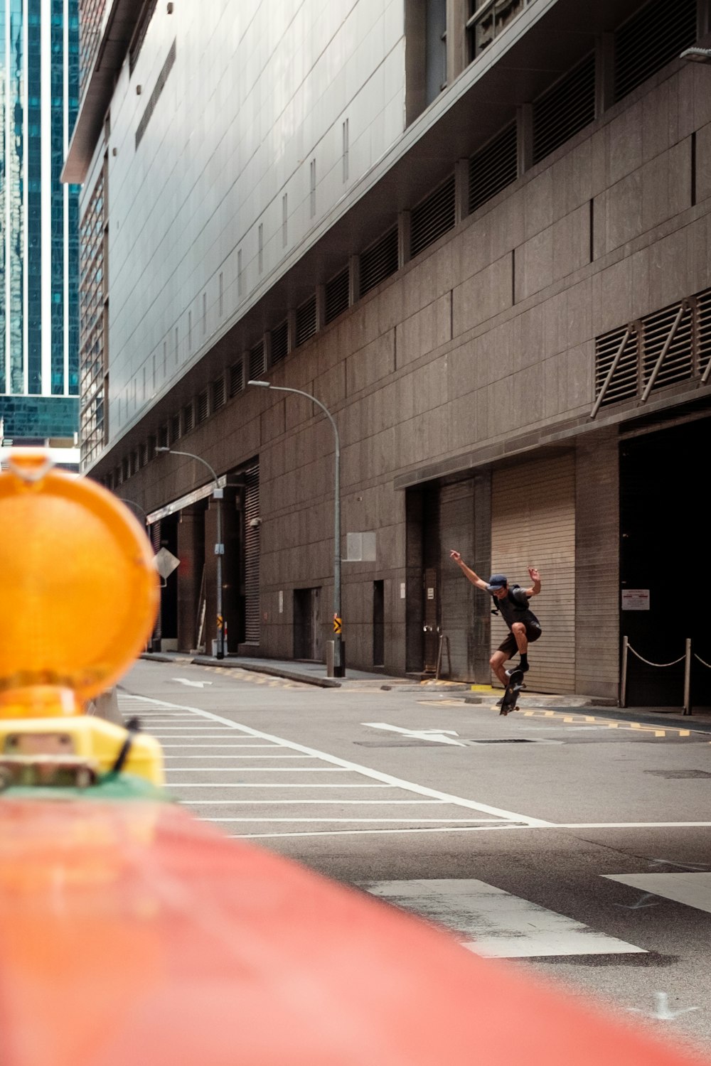 man performing skateboard trick