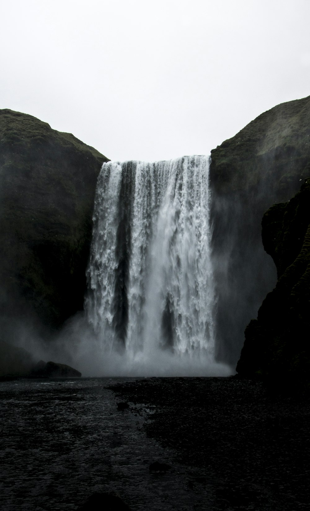 time lapse photography of waterfalls