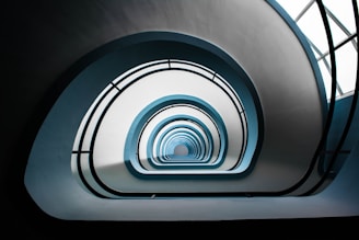 gray and blue concrete tunnel at daytime