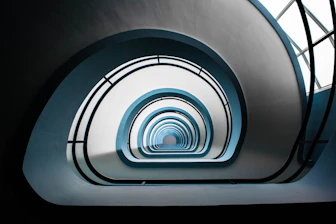 gray and blue concrete tunnel at daytime