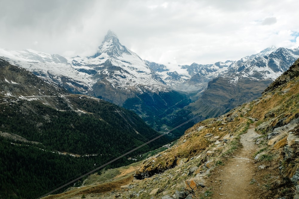 landscape photography of mountains covered with snow