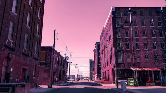 pink painted buildings illustration in Kansas City United States