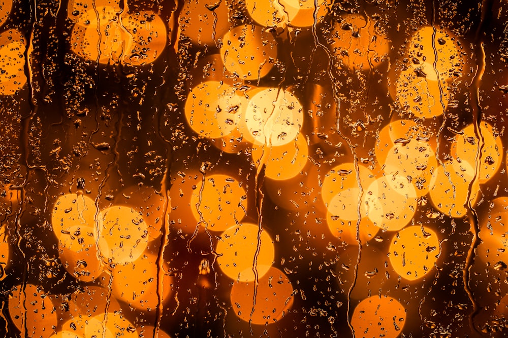 orange light bokeh