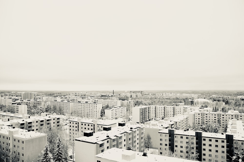 high angle photo of cityscape