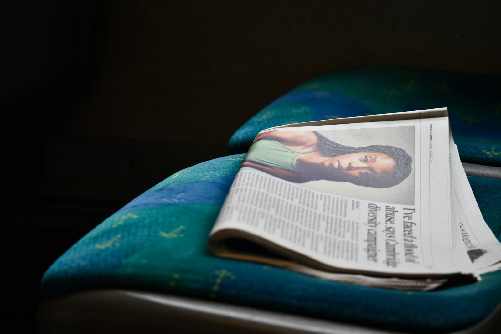 Nikon D5500 + Nikon AF-S DX Nikkor 55-300mm F4.5-5.6G ED VR sample photo. Newspaper on chair photography