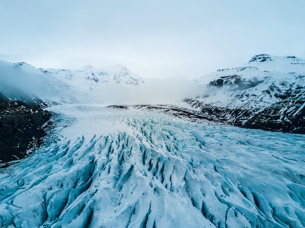 photo of snow covering moutain