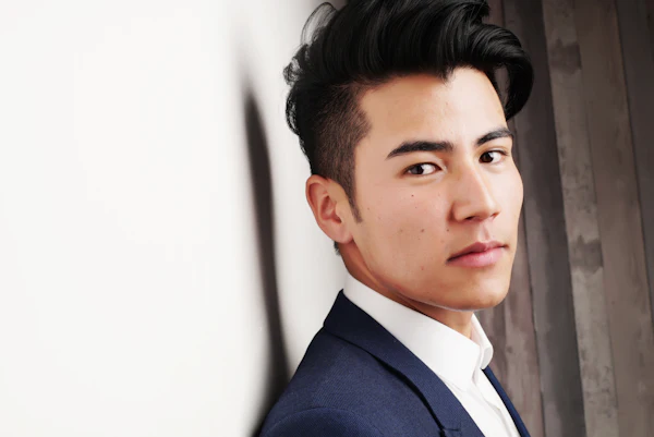 After: neat, flat K-style men's hair
