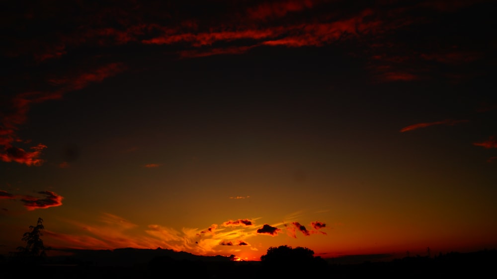 gray and orange sky during nighttime