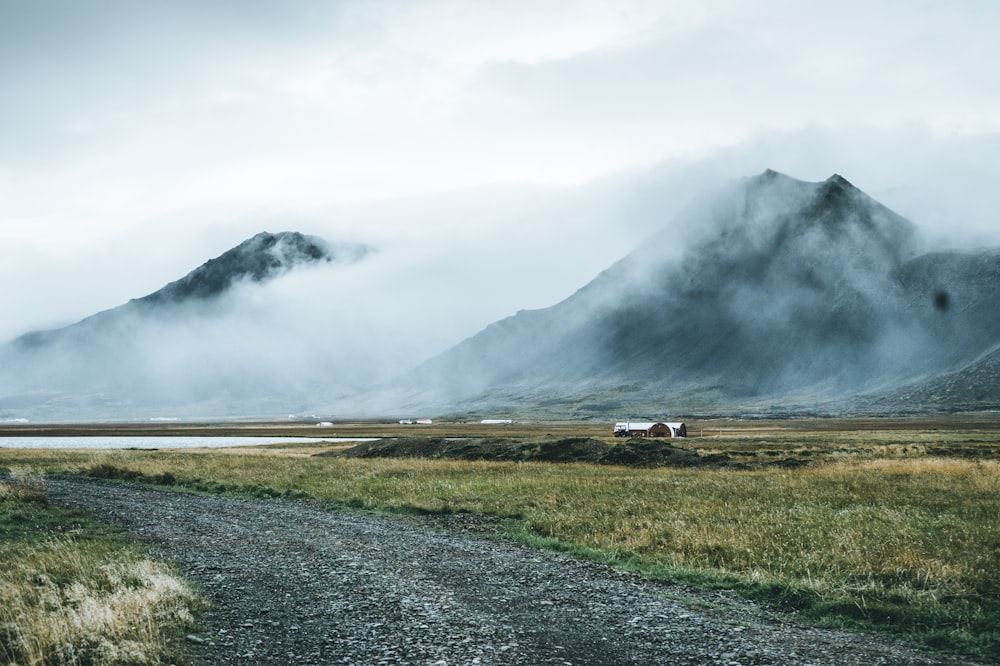 mountain covered with fogs