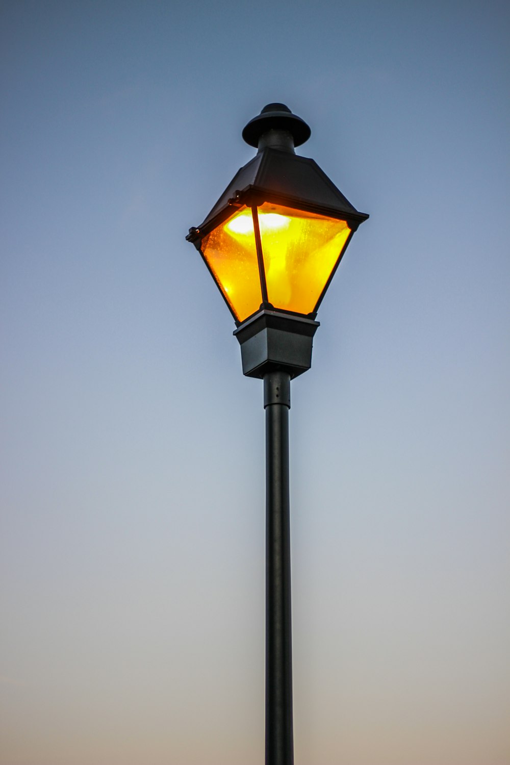 architectural photography of street lamp