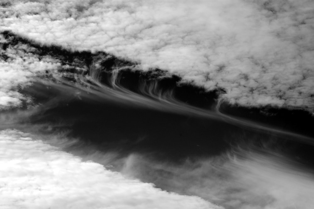 grayscale photography of clouds