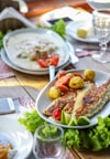 fried food on white ceramic plate