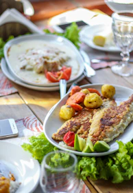 fried food on white ceramic plate