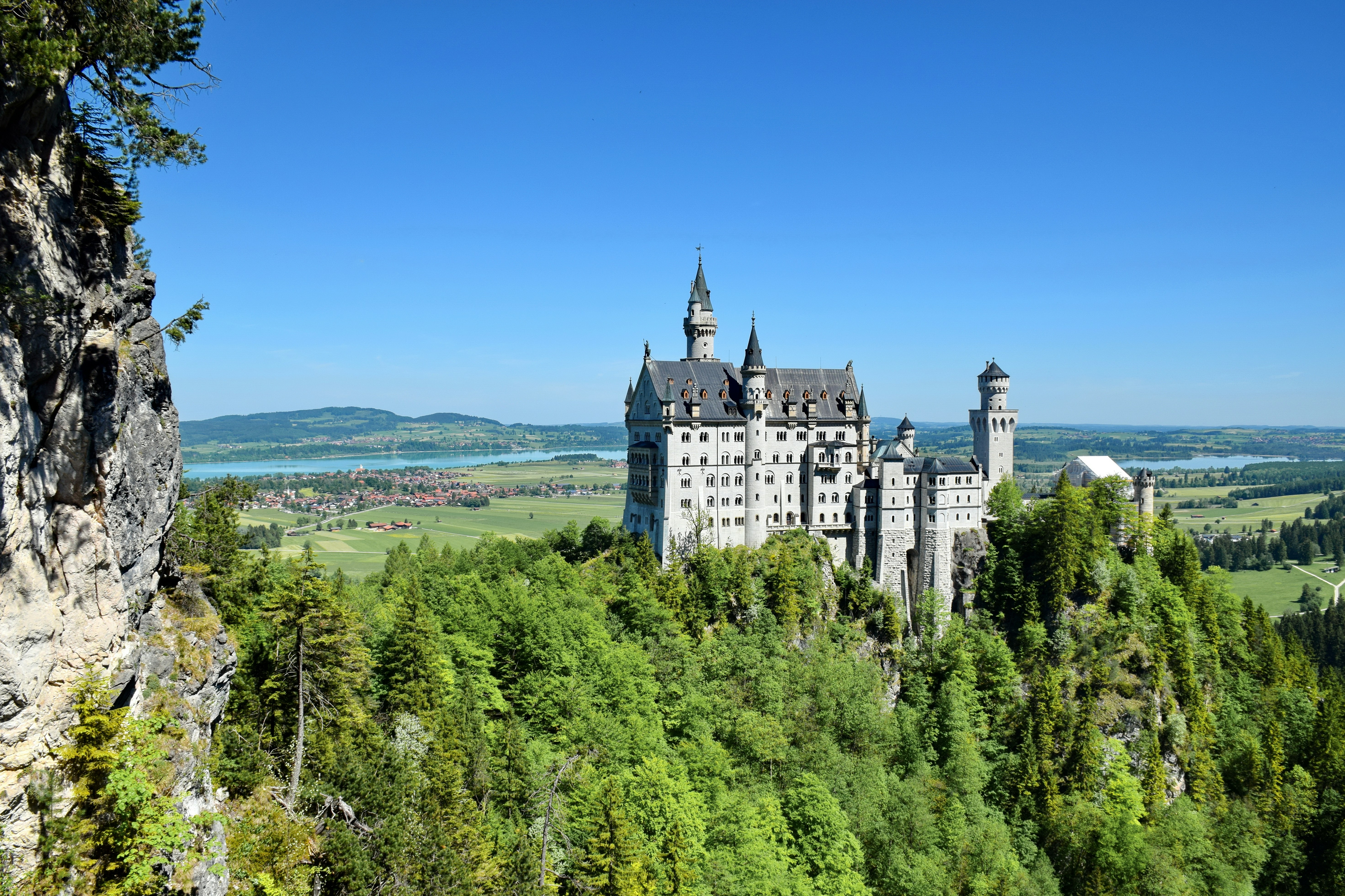 aerial view of Neuschwanstein Castle, Germany, Neuschwanstein