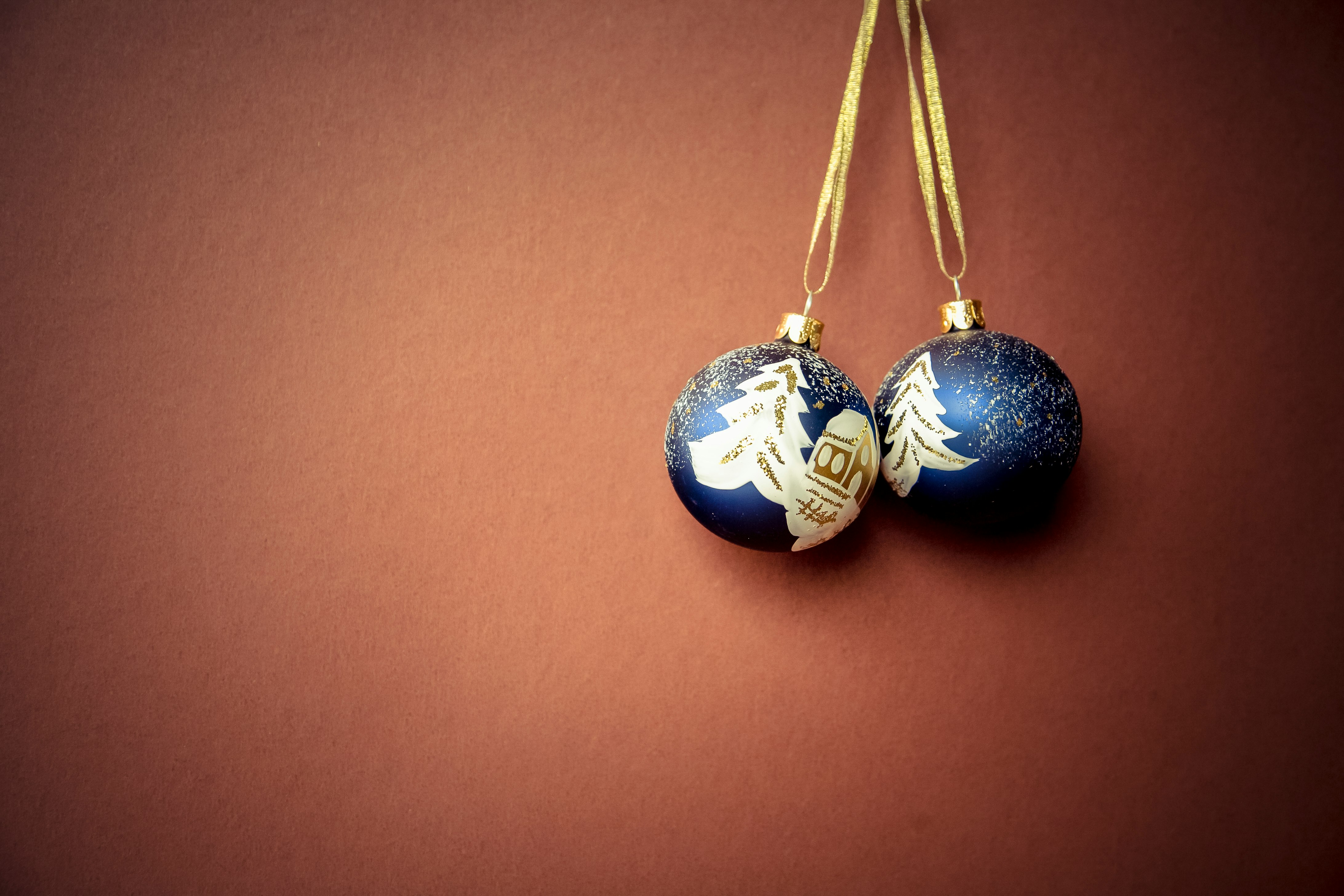 two blue pendants