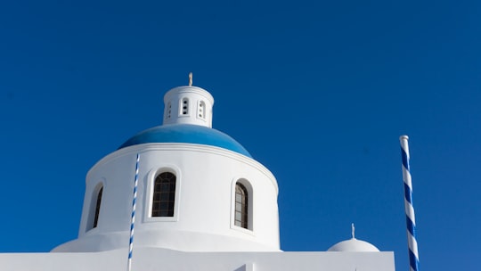 white church in Santorini Greece