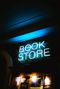 blue Book Store neon signage
