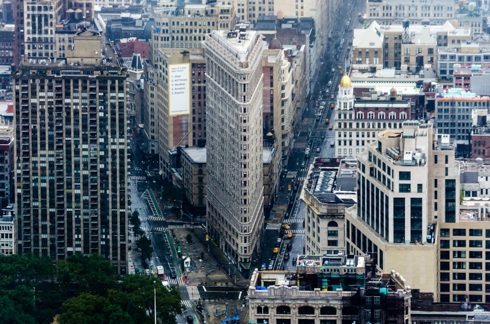 aerial view of high-rise buildings