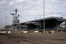 grey carrier ship