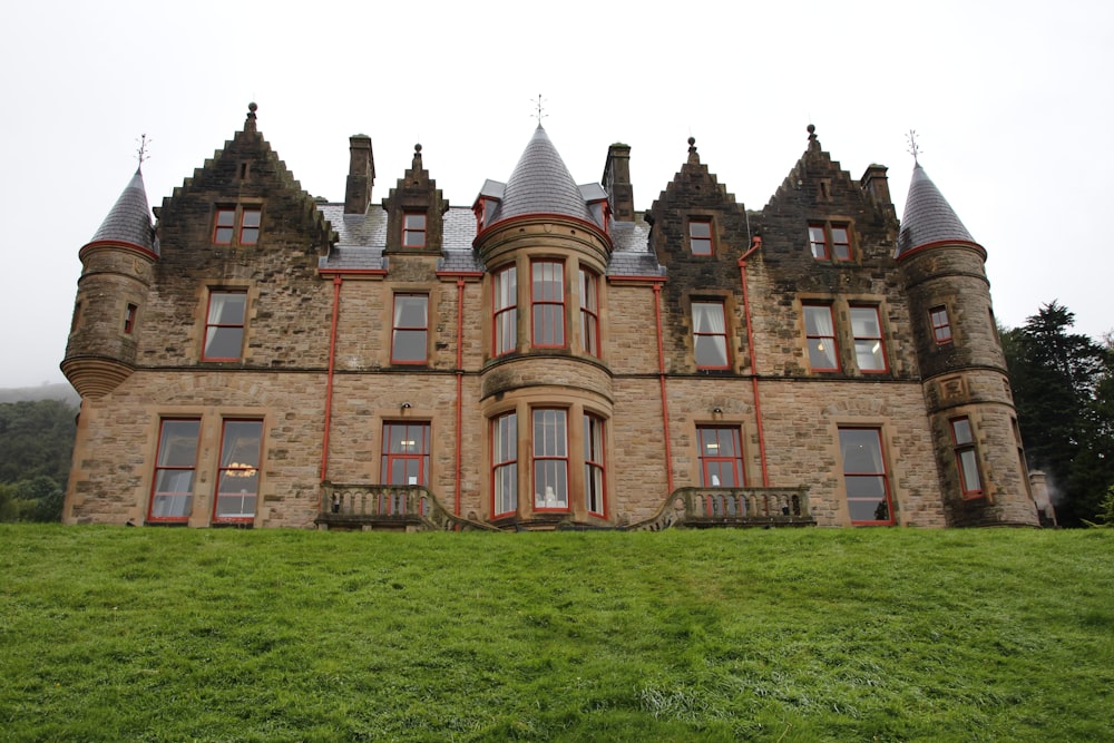 brown castle under white sky