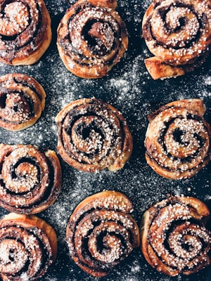 Instagram post - Delicious French pastries and croissants display