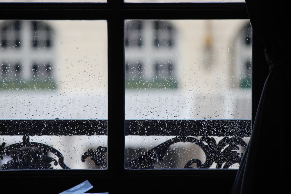closeup photo of windowpane
