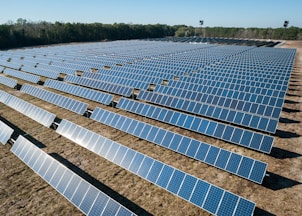 solar panel boards on brown ground