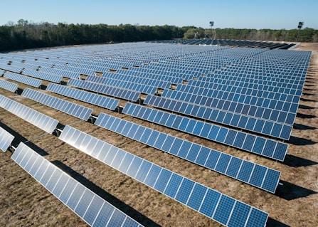 solar panel boards on brown ground